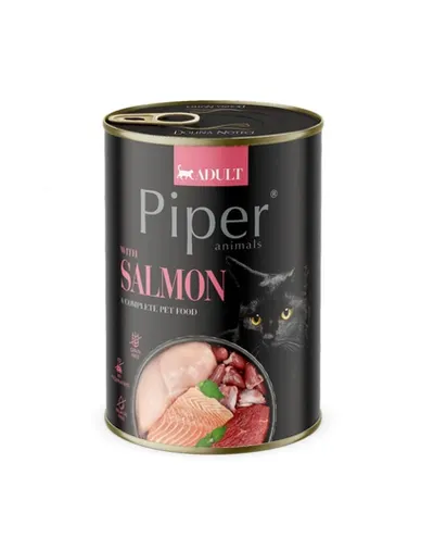PIPER Animals Salmon 12x400 g hrană cu somon pentru pisici