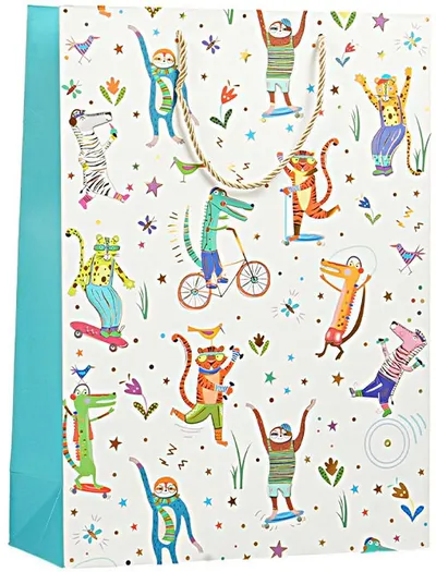 Pungă de cadou Pentru copii - 31 х 42 х 12 cm, alb