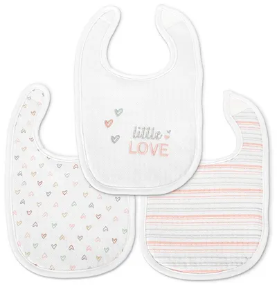 Set de bavete Lorelli - Natural, pentru fată, 3 buc