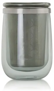 Cană cu pereți dubli și infuzor pentru ceai AdHoc – Fusion, 400 ml