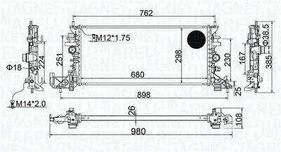 Radiator racire motor potrivit OPEL ASTRA K, ASTRA K KOMBI 1.0-1.6D 06.15