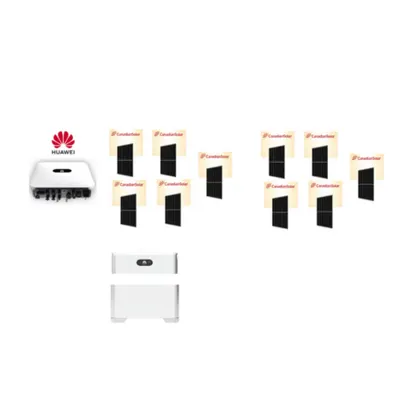 Pachet Fotovoltaic 4.5kW monofazat cu Acumulator Huawei Luna2000 – Kit Complet cu Stocare 5KW pentru Casa ta