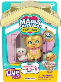 Set de joacă Moose Little Live Pets - Căsuța mamei cățelușului cu bebeluși, sortiment