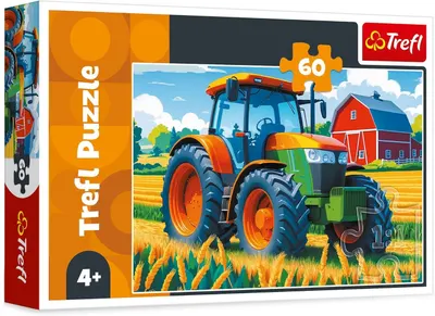 Puzzle pentru copii Trefl din 60 de piese - Vehicul agricol