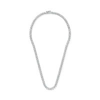 Colier tennis din aur alb cu diamante de 18.01ct
