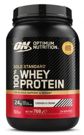 Gold Standard 100% Whey, biscuiți și cremă, 768 g, Optimum Nutrition