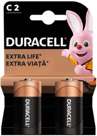 Baterii alcaline Duracell - Basic, C, 2 buc.