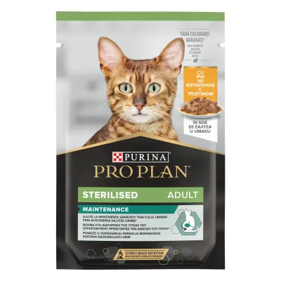 PURINA PRO PLAN STERILISED Adult Maintenance, Pui, 85 g