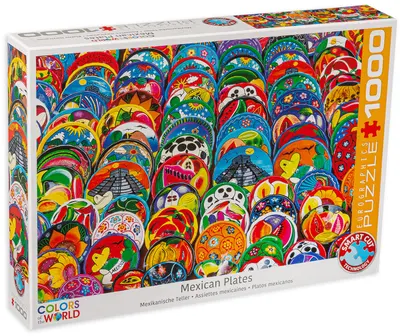 Puzzle Eurographics din 1000 de piese - Farfurii ceramice mexicane