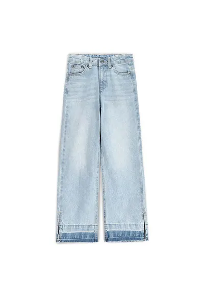 Pantaloni fete WC5123104JCG - Bumbac - Albastru deschis - Albastru deschis