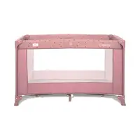 Patut pliabil pentru copii Carina Pink Stars cu geanta de transport