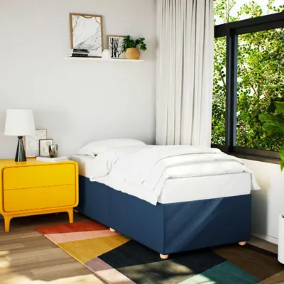 Gossi cadru de pat, albastru, 90 x 200 cm, material textil