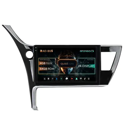 Navigatie 2K Toyota Corolla Auris (2017-2020), Android, S-Quadcore 4GB RAM + 64GB ROM, 10.36 Inch - AD-BGS100042K+AD-BGRKIT079
