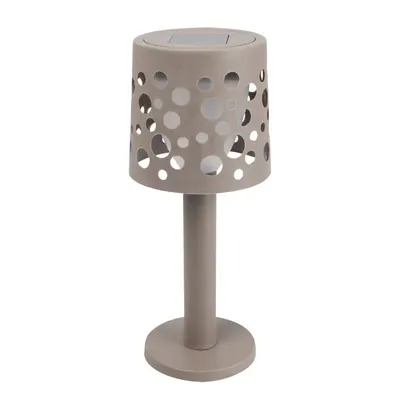 Lampă solară cu LED, pentru grădină, terasă și exterior, culoare taupe