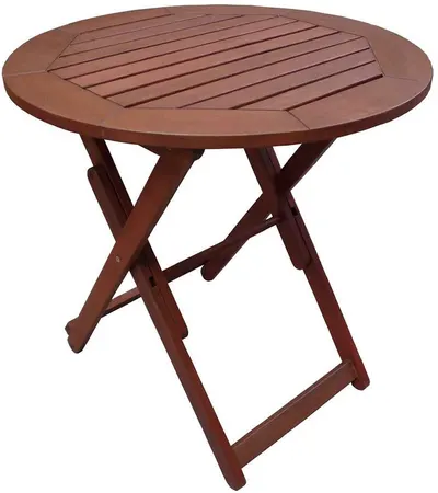Masă rotundă pliabilă Muhler - 70 х 74 cm, natural
