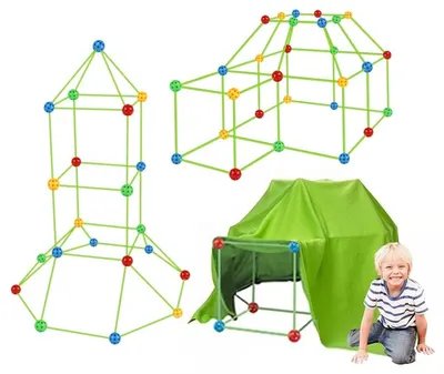 Constructor pentru copii pentru ascunzătoare Raya Toys - Cu prelată