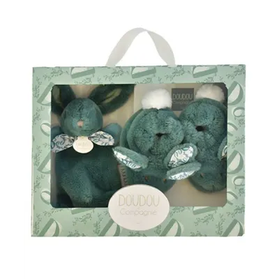 Iepuras Doudou - Set Pantofiori si Jucarie de Plus, verde