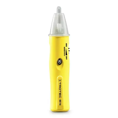 Detector de tensiune BE16 Trotec, Alarma optica acustica, Domeniul de masurare V/AC: 5-1000 V, Clasa de protectie CAT IV 1.000