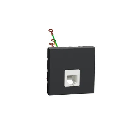New Unica - priza telefon - 1 x RJ12 - 2 m - antracit