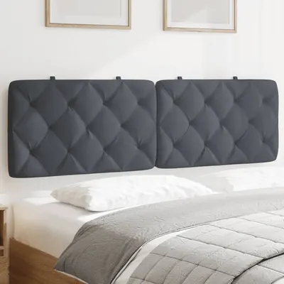 vidaXL Pernă tăblie de pat, gri închis, 160 cm, catifea