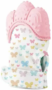 Mănușă de dentiție BabyJem - Butterfly, roz
