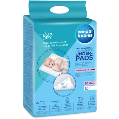 Canpol babies Disposable Underpads suport pentru schimbat scutecele de unică folosință Super Absorbent 10 buc