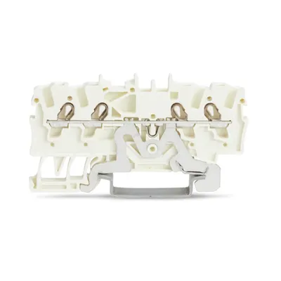4-conductor shield terminal block; 1.5 mm²; side and center marking; for DIN-rail 35 x 15 and 35 x 7.5; Push-in CAGE CLAMP®; 1,50 mm²; white