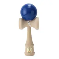Jucarie de indemanare, din lemn, Ozora, Kendama, Albastru, 18 cm