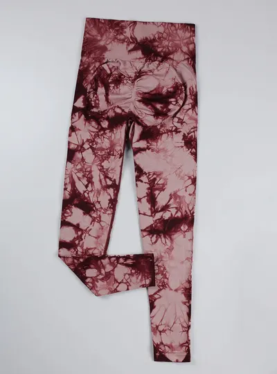 Colanti Sala WNY PRO Tie Dye, Fara Cusatura, Modelatori, Cu Talie Inalta, Roz Si Grena, MIX13510-927