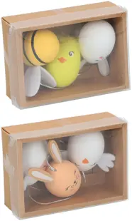 Decorațiune de Paște Arti Casa - Set ouă suspendate, 3 bucăți, 4 cm, sortiment