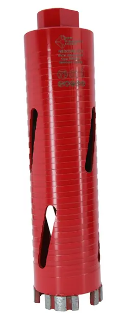Carota diamantata Super PREMIUM ø52mm x 180mm x M16 pentru gaurire Beton armat, Zidarie, Granit - DXQZ.REDCORE.52