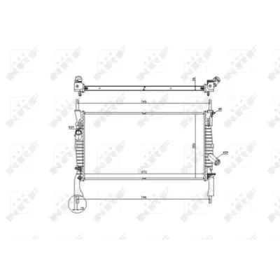 Radiator, racire motor NRF 53742