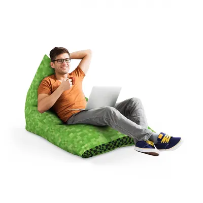 Fotoliu Puf Bean Bag tip Lounge Minecraft creeper