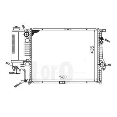 Radiator, racire motor LORO 004-017-0003