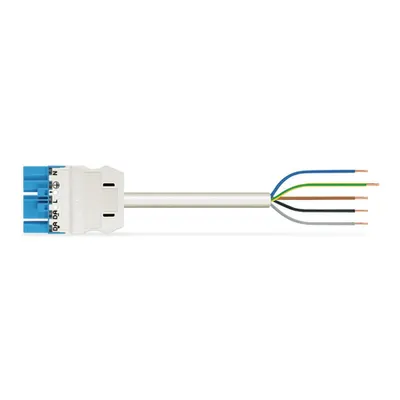 pre-assembled connecting cable; Eca; Plug/open-ended; 5-pole; Cod. I; H05VV-F 5G 1.5 mm²; 6 m; 1,50 mm²; blue