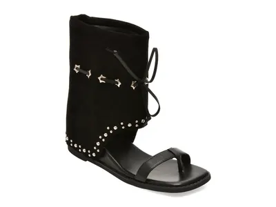 Sandale GRYXX negre, DMS5061, din piele ecologica