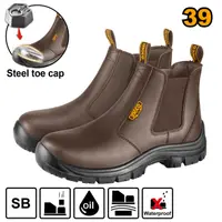 Ghete de Protectie Maro cu Varf Metalic marimea 40 INGCO SSH08SB.40