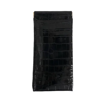 Etui pentru ochelari cu aspect piele de crocodil
