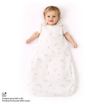 Sac de dormit pentru copii Chicco, Alb cu model, 02280-70MFCI