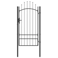 vidaXL Poartă de grădină WOERDEN 200 x 100 cm Oțel Gri Blocat