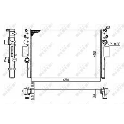 Radiator, racire motor NRF 53614A