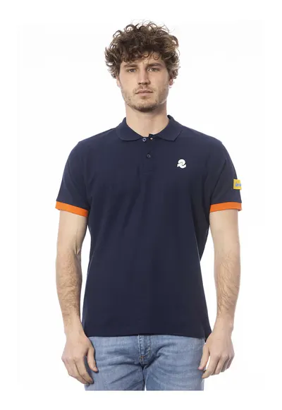 Tricou polo de bumbac - Albastru inchis