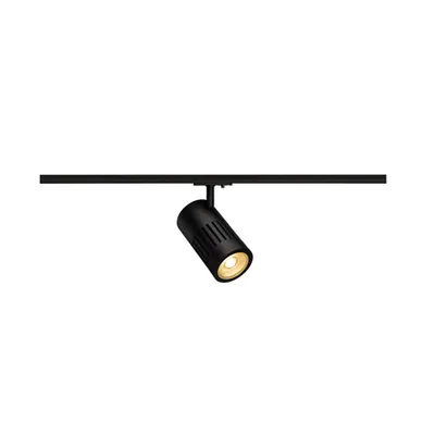 Iluminat decorativ pe sina, Melodii STRUCTEC, negru rotund, negru, 3000K, 36 °, incl. 1 adaptor circuit