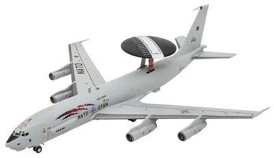 Model de asamblat Revell Modern: Avioane - Boeing E-3A (cu accesorii incluse)