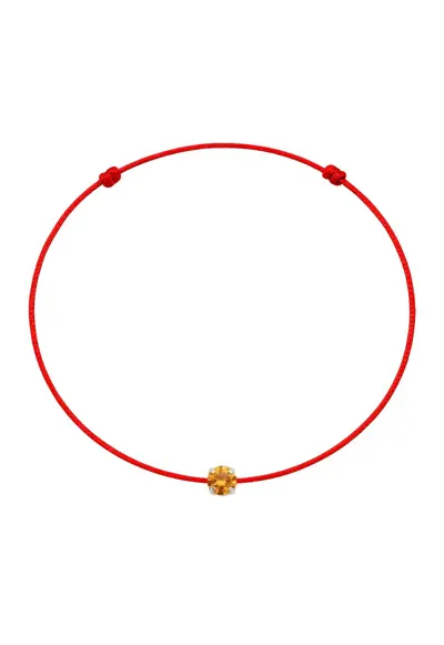 Bratara martisor decorata cu cristal Preciosa - Galben