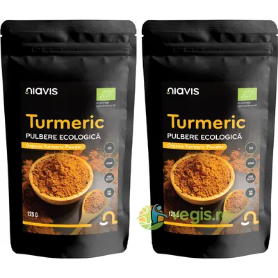 Pachet Turmeric (Curcuma) Pulbere Ecologica/Bio 125g+125g