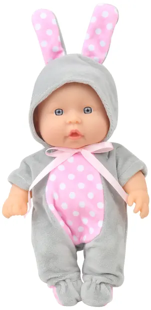 Papușă Moni Toys - Într-un costum gri de iepuraș, 20 cm