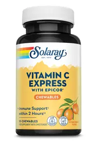 Vitamin C Express Solaray, 30 comprimate masticabile, Secom