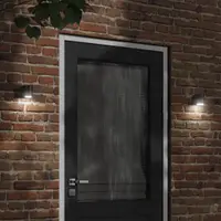 Gossi lampa exterioara de perete, negru, aluminiu turnat sub presiune