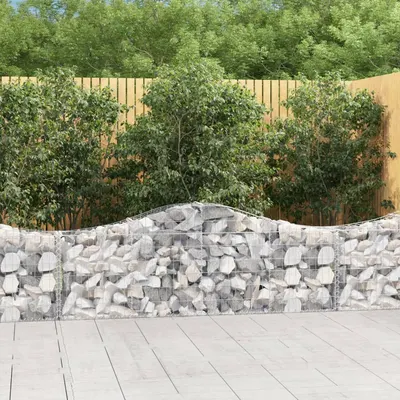 Gossi cos gabion arcuit 200x30x60/80 cm fier galvanizat